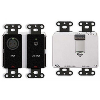 Radio Design Labs DDB-BN2MLC Wall-Mounted Bi-Directional Mic/Line Dante Interface 2 x 2