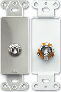 Radio Design Labs DS-1/4F 1/4 " Phone Jack on D Plate - Solder type - Stainless Steel