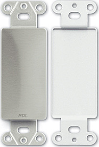 Radio Design Labs DS-Blank D Style Plate with No Jack Cut Out - Stainless Steel