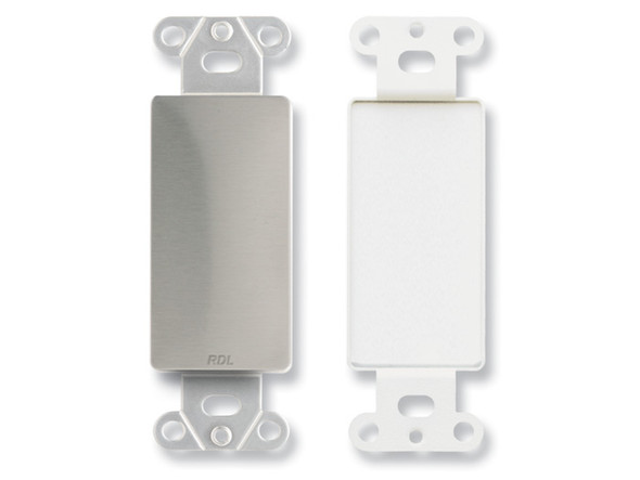 Radio Design Labs DS-BLANKC D Style Plate with No Jack Cut Out - Stainless Steel (Custom Labeled)