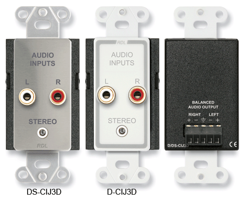 Radio Design Labs DS-CIJ3DC Consumer Input Jacks Stereo (Custom Labeled)