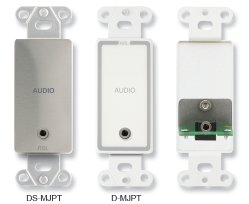Radio Design Labs DS-MJPT Mini-Jack Pass-Through Plate - Stainless
