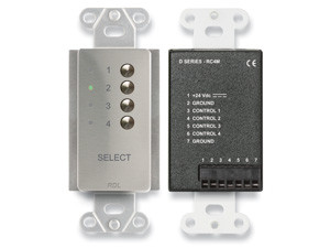 Radio Design Labs DS-RC4MC 4 Channel Remote Control for RU-ASX4D and RU-ASX4DR - Stainless (Custom Labeled)