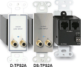 Radio Design Labs DS-TPS2A Active Two-Pair Sender - Twisted Pair Format-A - stereo phono jack inputs - Stainless