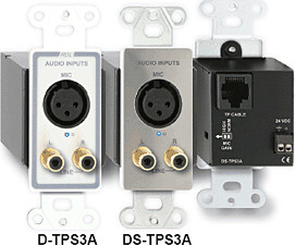 Radio Design Labs DS-TPS3A Active Three-Pair Sender - Twisted Pair Format-A - XLR mic & stereo phono in - Stainless