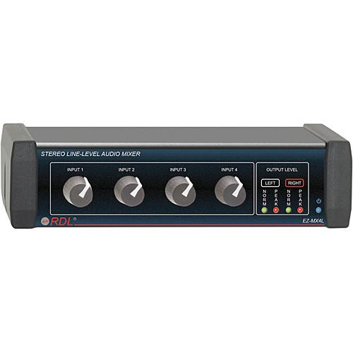 Radio Design Labs EZ-MX4LX Stereo Line-Level Audio Mixer - 4X1