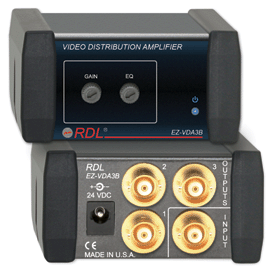 Radio Design Labs EZ-VDA3B Video Distribution Amplifier - 1X3 BNC NTSC/PAL