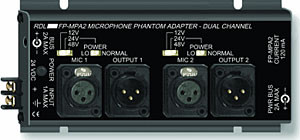 Radio Design Labs FP-MPA2 Dual Mic Phantom Adapter 12, 24, 48 V - XLR