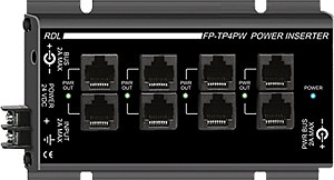 Radio Design Labs FP-TP4PW Power Inserter - Twisted Pair - four sets of outputs - signal loop-through