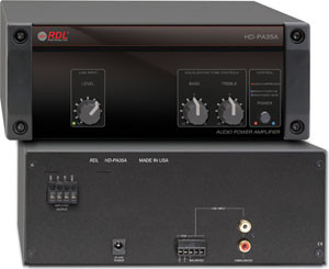 Radio Design Labs HD-PA35A 35 Watt Audio Power Amplifier - 25 V, 70 V, 100 V Outputs
