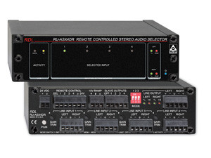 Radio Design Labs RU-ASX4DR 4x1 Stereo Balanced Audio Switcher Terminal Block Needs PS-24AS