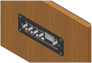 Radio Design Labs RU-SMA1 RACK-UP Mounting Plate - mounts any RACK-UP module in a cabinet or other flat surface
