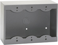 Radio Design Labs SMB-3G Triple Surface Mount Box for Decora Remote Controls and Panels - gray