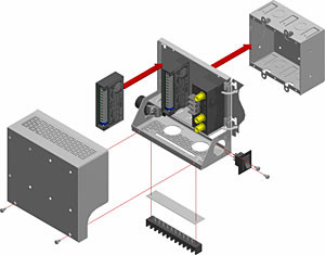 Radio Design Labs SR-4 STICK-ON Series Mounting Rack - 7 Modules max.