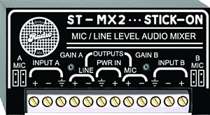 Radio Design Labs ST-MX2 2 Mic or Line Input Mixer - Mic and Line Out