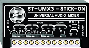 Radio Design Labs ST-UMX3 Universal Audio Mixer - 3 Mic or Line x 1 Mic or Line