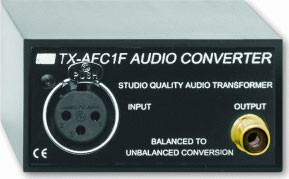 Radio Design Labs TX-AFC1F Bal. to Unbal. Audio Transformer - XLR, Phono