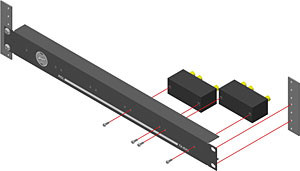 Radio Design Labs TX-RA5 TX Series Racking System - 5 Modules 1RU