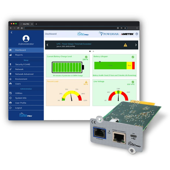 SurgeX 5202101GR 250VA Line Interactive UPS with Isolation Transformer 120V - GTS Series UPM System - 52021-01GR