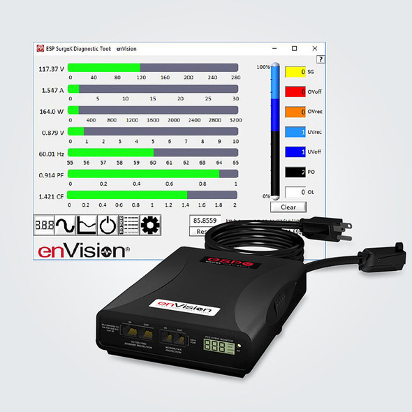 SurgeX EV12015IC AC Diagnostic Tool with Interface Cable 120V/15A - EV-12015 IC