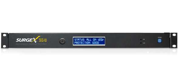 SurgeX SEQ-1U Sequencing Surge Eliminator and Power Conditioner w/Remote & Key Lock, 1RU