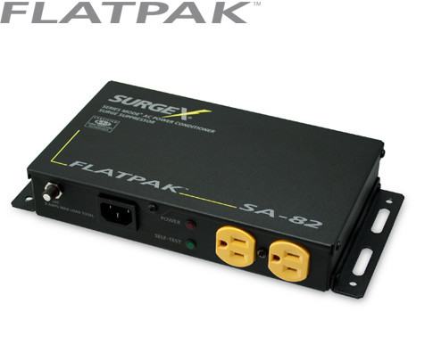 SurgeX SA-82 FlatPak Series Mode Surge and Power Conditioner, Includes Mounting Brackets