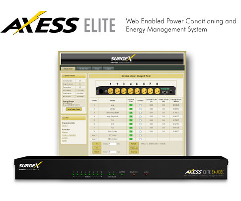 SurgeX SX-AX15 1RU, 8 Outlet, 15 A, with IP Control, Advanced Series Mode, CouVs, ICE, EMI/RFI