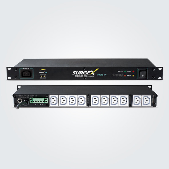 SurgeX SX-VS-1216 Surge Protection, 10A, 16 IEC OUTLET, 2 Rack Units