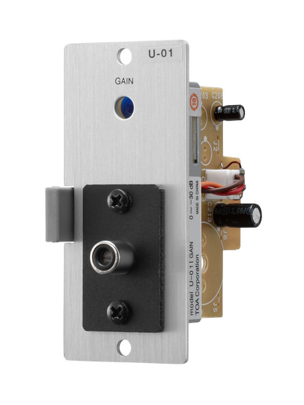 TOA U-01R Line Input Module, Unbalanced, 220k Ohms, Female XLR with RCA Jack