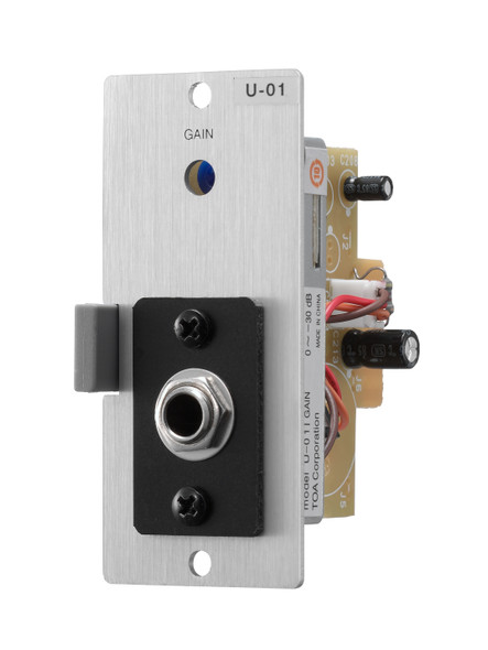 TOA U-01P Line Input Module, Unbalanced, 220k Ohms, Female XLR with Phone Jack