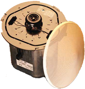 TOA F-2352C 5in Co-Axial Ceiling Speaker, Back-Can, 25/70.7 V Xfmr, 30 W, 8/16 Ohms