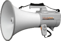 TOA ER-2230W 30 Watt Shoulder Megaphone with Whistle (White/Gray)