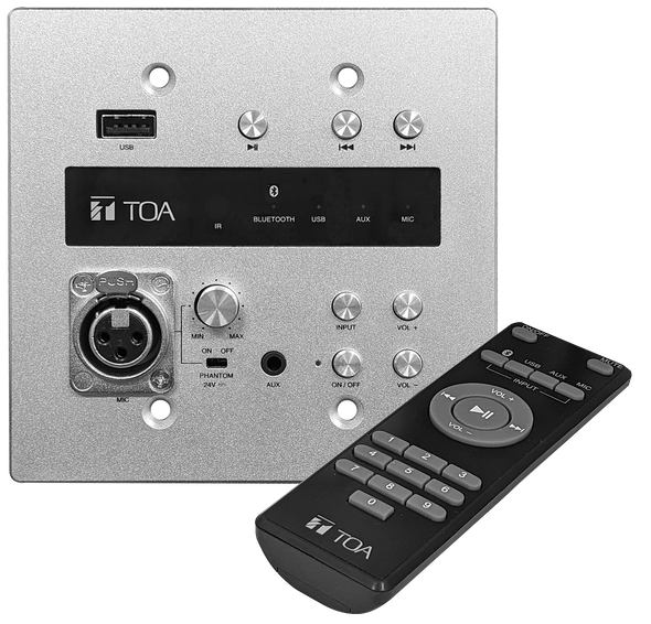 TOA MW-41BT Wall Plate Audio Interface with USB and Bluetooth