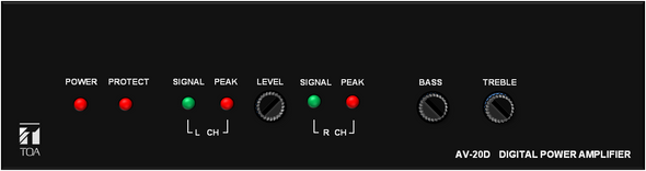 TOA AV-20D Class D Micro Plenum-rated UL2043 power amp