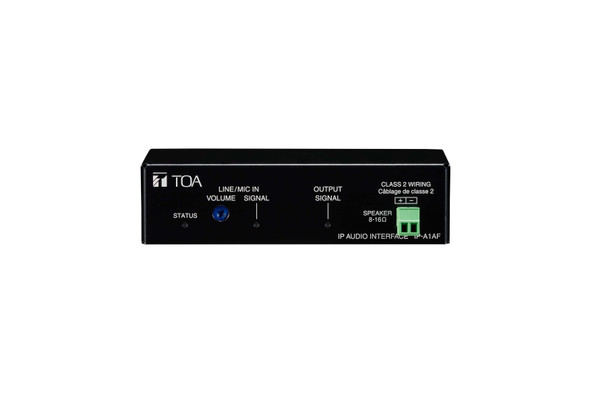 TOA IP-A1AF PoE-powered Audio Interface that decodes IP