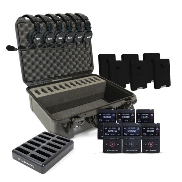 Williams AV DW SYS2ACM-00 6-Person Digi-Wave Advanced Two Way Full Duplex Comms System