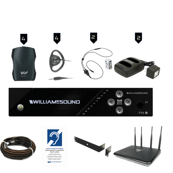 Williams AV FM 557 PRO WAP FM+ PRO System Package (4 R37 receivers & WAP)