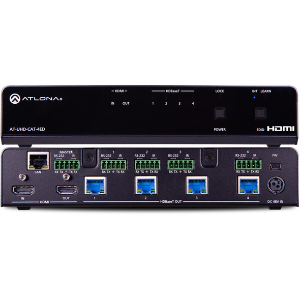 Atlona AT-HDR-CAT-4ED 4K/HDR HDMI 2.0b HDBaseT HDMI 1X4 Exten Distance Distribution Amplifier