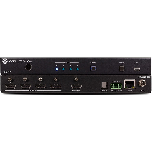 Atlona AT-JUNO-451 4K HDR Four-Input HDMI Switcher with Auto-Switching