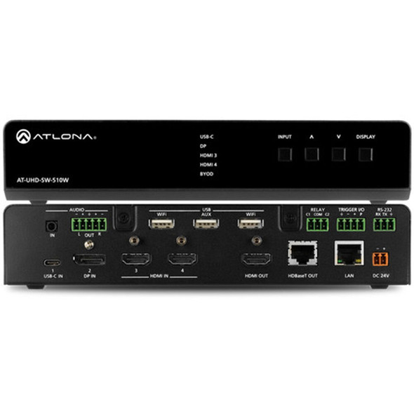 Atlona AT-UHD-SW-510W Five-Input Universal Switcher with Wireless Presentation Link