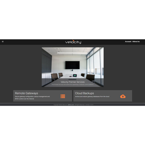 Atlona AT-VPS-RG-T3 Velocity Premier Services, Remote Gateway tier 3