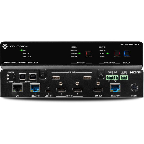 Atlona AT-OME-MS42-HDBT AT-OME-MS42-HDBT Omega 4x2 4K/UHD multiformat matrix switcher