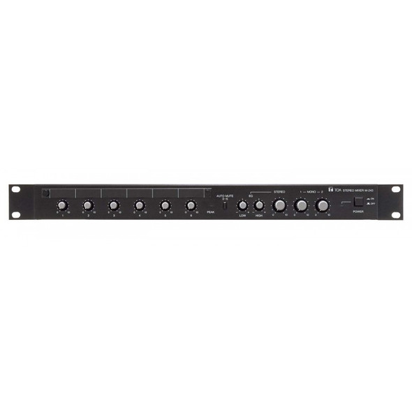TOA M-243 L 6-Channel Stereo Rack Mount Commercial Mixer