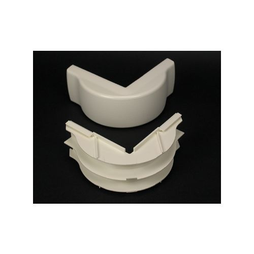 Wiremold 2318DFO-WH 2300 Radiused Divided External Elbow Fitting