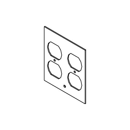 Wiremold DGT-2DP AF Series Double-Gang Plate
