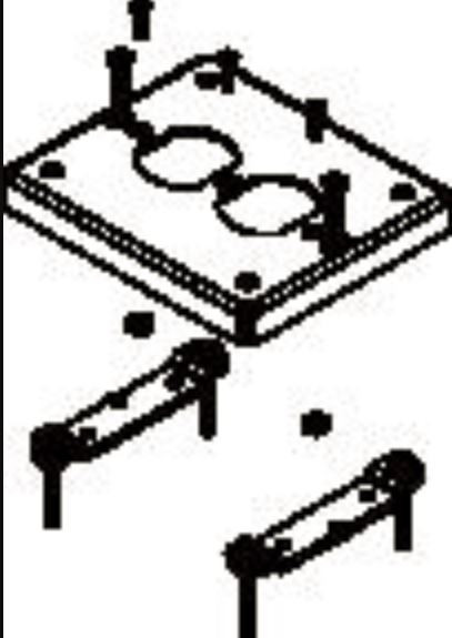 Wiremold 428DR Flush Carpet Plate-Single Dplx