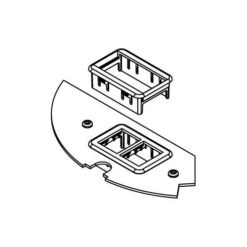 Wiremold CRFB-RT-2 CRFB Series Communication Device Plate