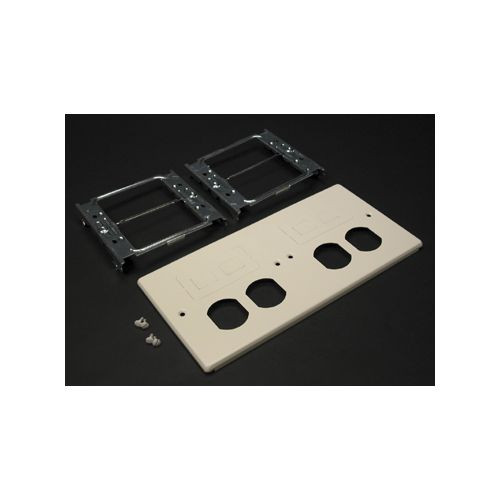 Wiremold G4047-2BBFF 4047 Four-Gang Cover Two Duplex & Two Modular Furniture Openings