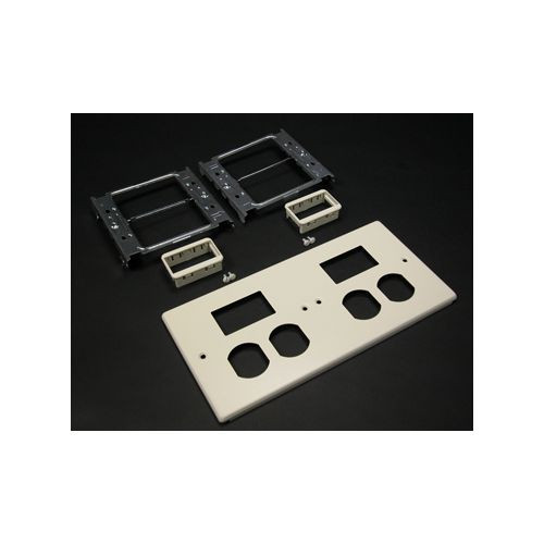 Wiremold G4047-2BBSS 4047 Four-Gang Cover Two Duplex & Two Series II Mini Adapters