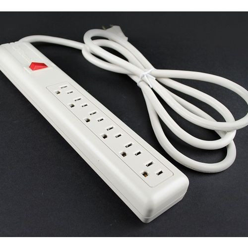 Wiremold P6 Plug-In Outlet Center Unit / Polymeric/120V/15A/6 O/L /lighted switch/6' cord